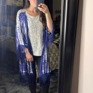 Sienna & Bellini | Blue and white kimono